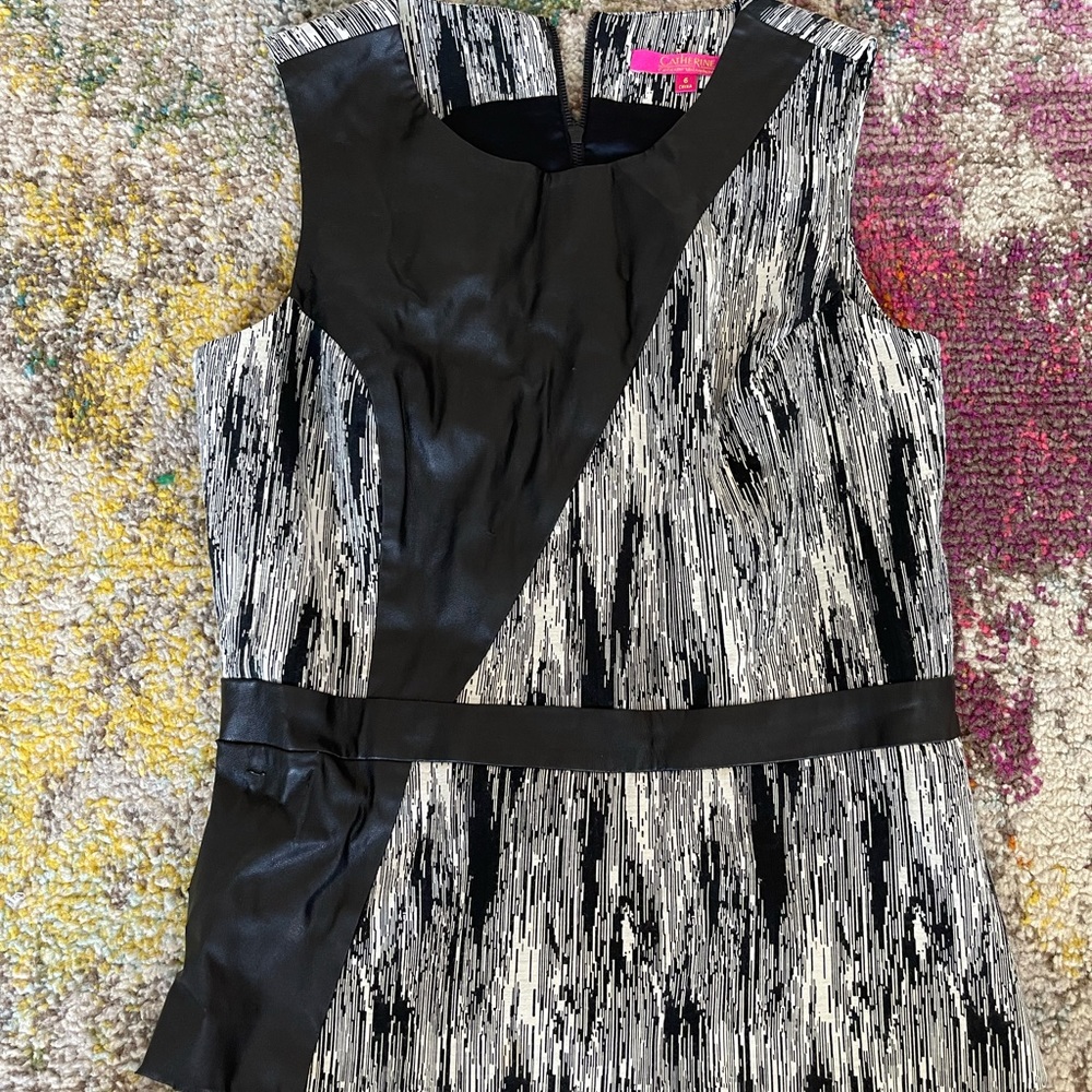 vintage top black gray tank leather